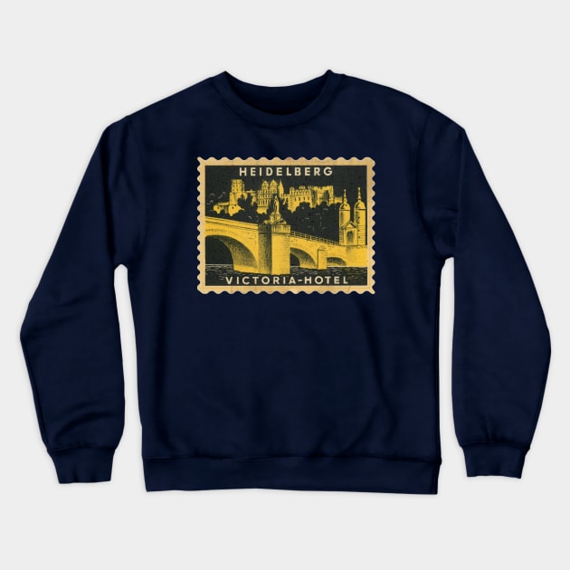 Victoria Hotel - Heidleberg Crewneck Sweatshirt by Midcenturydave